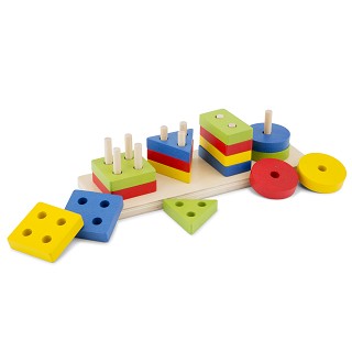 Geometrische stapel vormenpuzzel